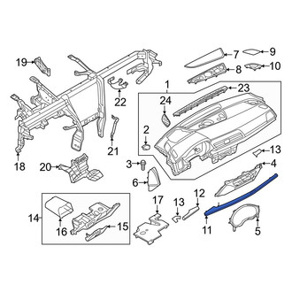 Audi OE - Right Instrument Panel Molding