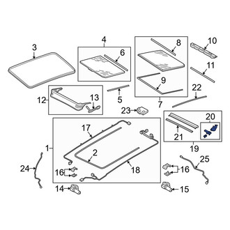 Audi OE - Sunroof Cover Hardware Kit