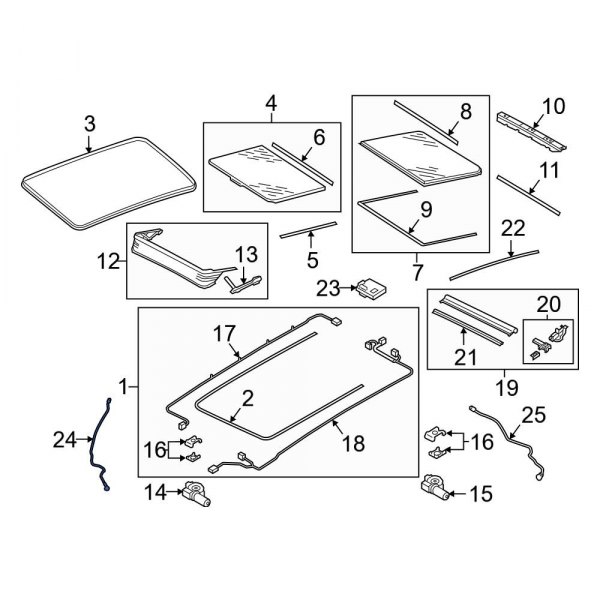 Audi OE 80A877201 Front Sunroof Drain Hose