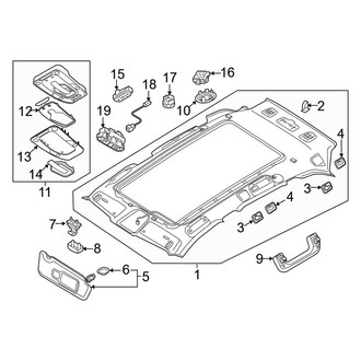 Audi OE - Roof - Interior Trim (With Sunroof)