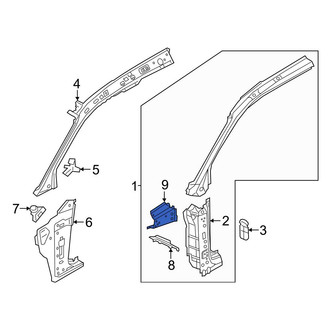 Audi OE - Left Body A-Pillar Reinforcement Plate