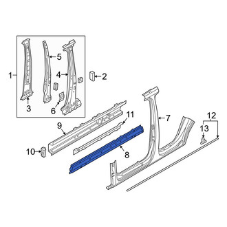 Audi OE - Left Rocker Panel Reinforcement