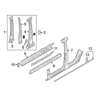 Audi OE - Left Body B-Pillar Reinforcement