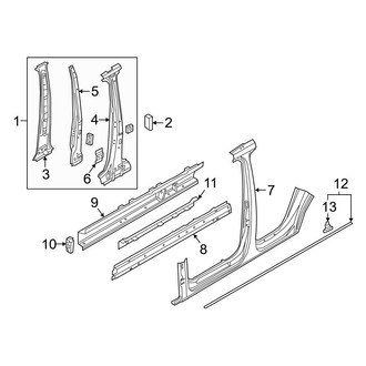 Audi OE - Pillars, Rocker & Floor - Center Pillar & Rocker (Premium / Premium Plus / Prestige GUB Body Code)