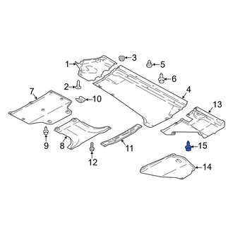 Audi OE - Inner Floor Pan Splash Shield Clip