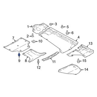 Audi OE - Inner Floor Pan Splash Shield Clip