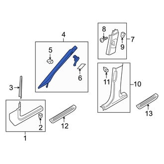 Audi OE - Left Body A-Pillar Trim Panel