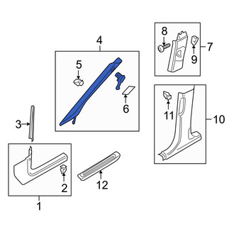Audi OE - Right Body A-Pillar Trim Panel