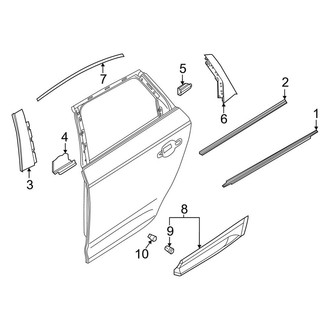 Audi OE - Rear Door - Exterior Trim (Premium / Premium Plus / Prestige)