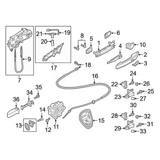 Audi OE - Rear Door - Handle & Lock (Premium / Premium Plus / Prestige)