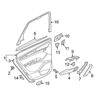 Audi OE - Rear Door - Interior Trim (W/O Sun Shade)