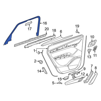 Audi OE - Rear Left Door Window Molding