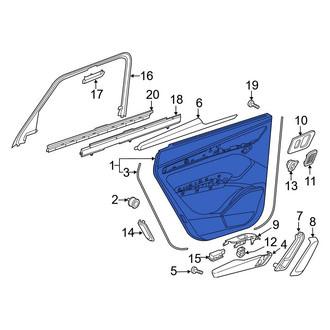Audi OE - Rear Right Inner Door Interior Trim Panel