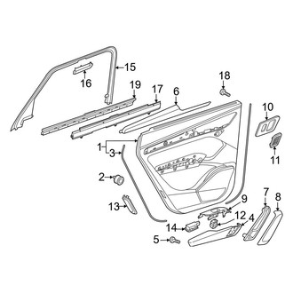Audi OE - Rear Door - Interior Trim (With Sunshade), (Premium / Premium Plus / Prestige)
