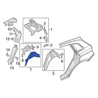 Audi OE - Rear Left Inner Wheel Housing Side Panel