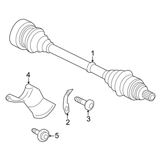 Audi OE - Rear Suspension - Drive Axles (W/O Torque Vectoring), (FY Body Code)
