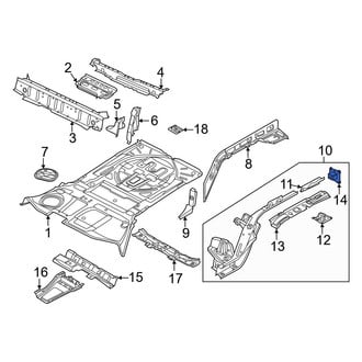 Audi OE - Front Right Frame Rail End