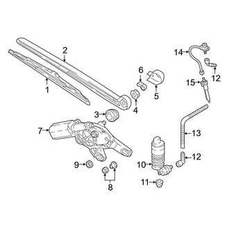 Audi OE - Lift Gate - Rear Wiper Components