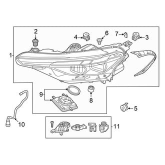Audi OE - Front Lamps - Headlamp Components (Lamp and Componets), (GUB Body Code)