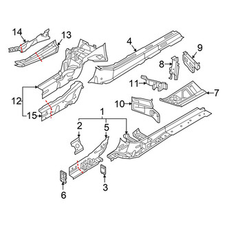 Audi OE - Fender - Structural Components & Rails (GUB Body Code)