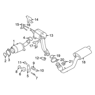 Audi OE - Exhaust System - Exhaust Components (Front), (GUB Body Code)