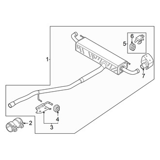 Audi OE - Exhaust System - Exhaust Components (Rear), (Premium / Premium Plus / Prestige GUB Body Code Gas)