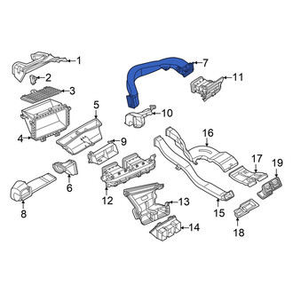 Audi OE - Front Right Upper Instrument Panel Air Duct