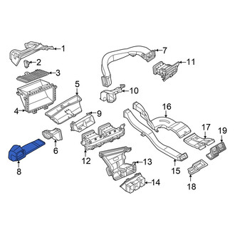 Audi OE - Front Left Upper Instrument Panel Air Duct