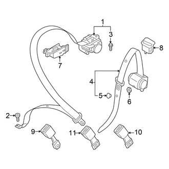 Audi OE - Restraint Systems - Rear Seat Belts