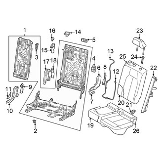 Audi OE - Seats & Tracks - Rear Seat Components (60% Side)