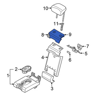 Audi OE - Rear Center Seat Back Cushion Cover