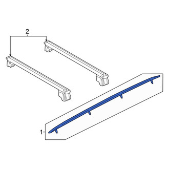 Audi OE - Left Roof Luggage Carrier Side Rail