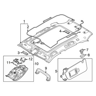 Audi OE - Roof - Interior Trim (W/O Sunroof)