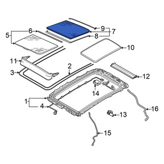 Audi OE - Rear Sunroof Glass