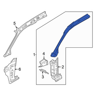 Audi OE - Rear Left Body A-Pillar Reinforcement