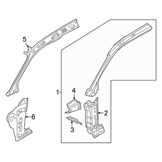 Audi OE - Pillars, Rocker & Floor - Hinge Pillar (Premium / Premium Plus / Prestige)