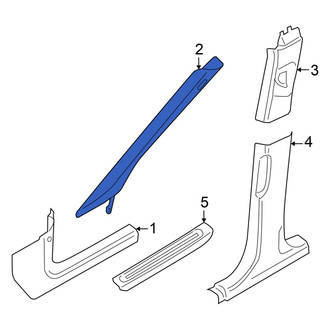Audi OE - Left Body A-Pillar Trim Panel