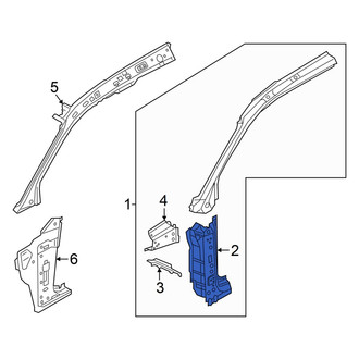 Audi OE - Rear Right Body A-Pillar Reinforcement
