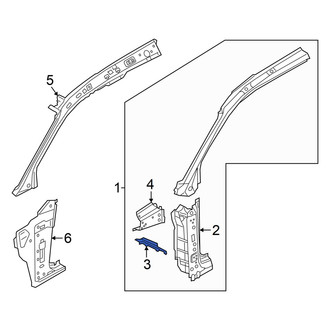 Audi OE - Front Left Body A-Pillar Reinforcement
