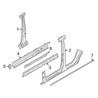 Audi OE - Pillars, Rocker & Floor - Center Pillar & Rocker (GUB Body Code)