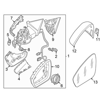 Audi OE - Front Door - Outside Mirrors (GUB Body Code)