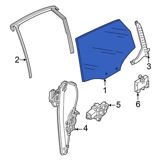 Audi OE - Rear Right Door Glass