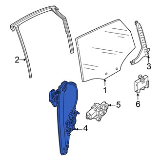 Audi OE - Rear Left Window Regulator