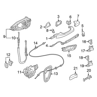 Audi OE - Rear Door - Handle & Lock (Premium / Premium Plus / Prestige)