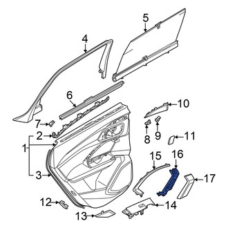 Audi OE - Rear Left Inner Interior Door Pull Handle