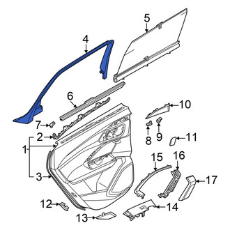 Audi OE - Rear Left Door Window Molding