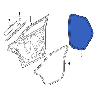Audi OE - Rear Inner Door Seal