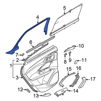 Audi OE - Rear Right Door Window Molding