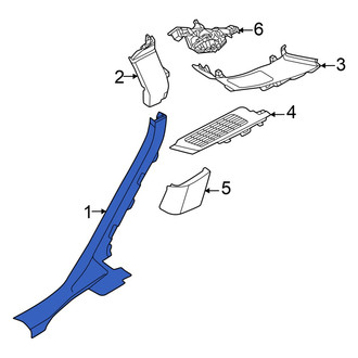 Audi OE - Right Lower Body C-Pillar Trim Panel