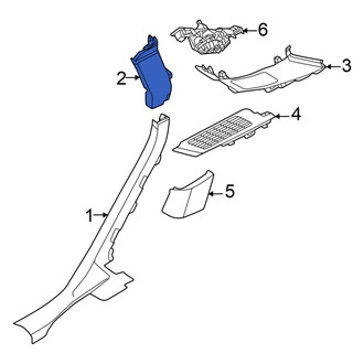 Audi OE - Right Lower Body C-Pillar Trim Panel